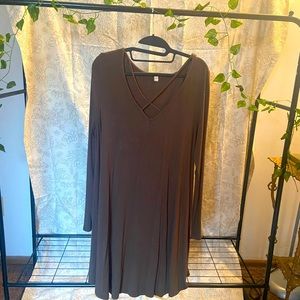 Long sleeve tee shirt dress